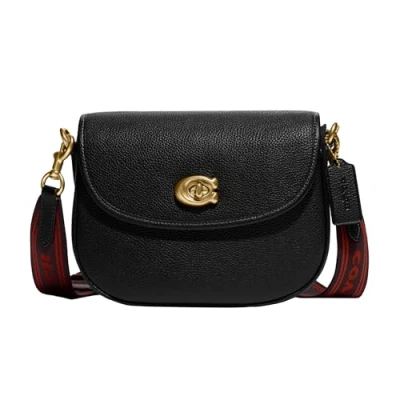 Image of Coach Willow Saddle Bag, Black, One Size