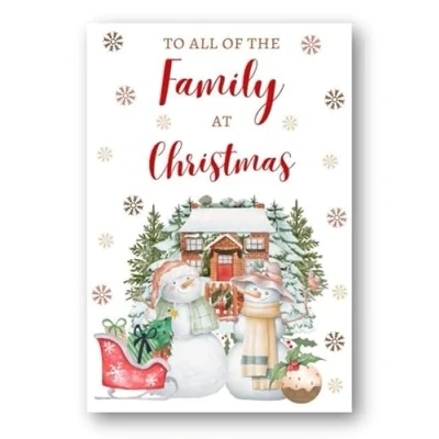 Image of Second Ave All the Family Christmas Snowmen Winter Xmas Holiday Festive Greetings Card