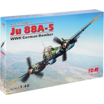 Image of ICM ICM48232 1:48 Ju 88A 5, WWII German Bomber, Black, Mittel