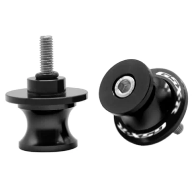 Image of 2PCS Motorbike 8MM CNC Aluminum Swingarm Sliders Spools Stand Screws for GSXR 600 750 1000 (Black)