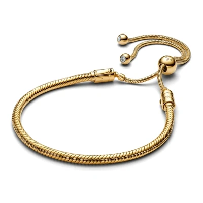 Image of Pandora Gold Snake Chain Slider Bracelet