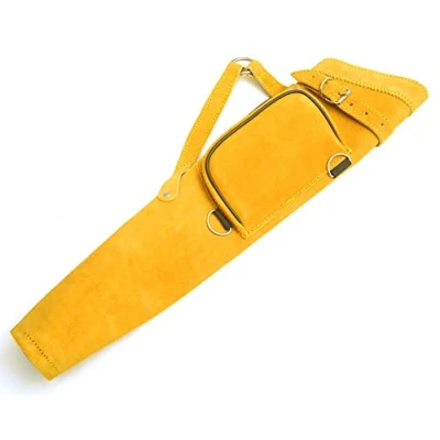 Image of starlingukpk Traditional Archery Genuine Leather Quiver. Side Arrow Holder. (Honey Brown)