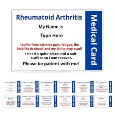Image of Disability Identity Card for Hidden Disabilities (Rheumatoid) Quantum Leap®