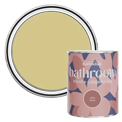 Image of Rust Oleum Green Moisture Resistant Bathroom Wood and Cabinet Paint in Satin Finish Wasabi 750ml