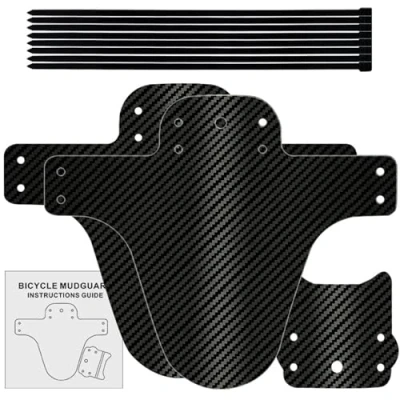 Image of ZBIianxer Adjustable Bicycles Mud Flap Foldable Front Rear Guard Mudguard Bikes For Mounting