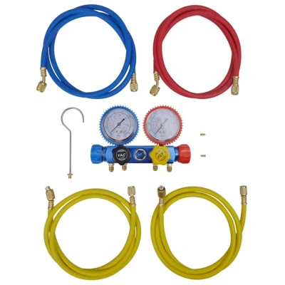 Image of vidaXL 4 way Manifold Gauge Set for Air Conditioning