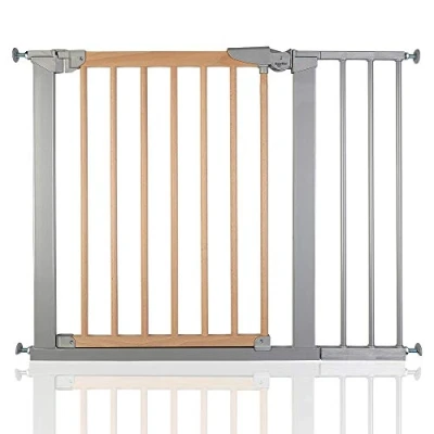 Image of BabyDan True Pressure Avantgarde Baby Safety Stair Gate Silver Beech All Widths (90.2cm 97.6cm)
