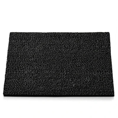 Image of casa pura Coconut Doormat Coir Entrance Mat, Non Slip, Weatherproof Floor Mat for Snow and Rain, Natural Fibres, Ideal Large Entrances (Black, 24mm, 80 x 100 cm)