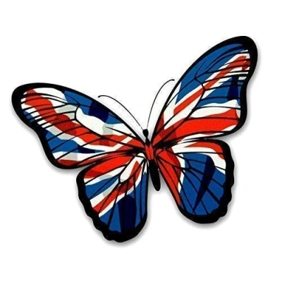 Image of Sticar it Ltd Beautiful Butterfly Union Jack British Flag Vinyl Car Sticker Decal Large 200x140mm approx.