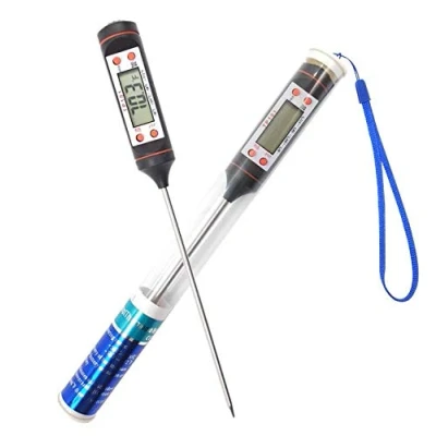 Image of Digital Food Thermometer, Multi Functional Thermometer with Instant Read, Long Probe, LCD Screen, Best for Food, Meat, Grill, BBQ, Milk (Battery Included), 150mm Stainless Steel Probe