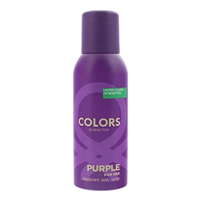 Image of Benetton United Colors De Purple Deodorant Ladies Womens Body Spray for Her 150ml 3 Pack