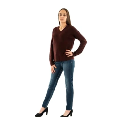 Image of ONLY Onlcamilla Vneck Jumper, Women&#039;s, Size: XS, Port royale melange