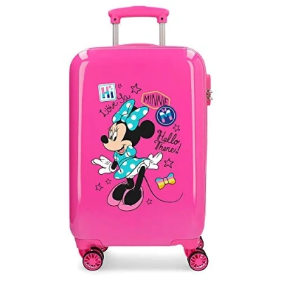 Image of Disney Enjoy Minnie Pink Cabin Suitcase 34 x 55 20 cm Rigid ABS Combination Lock Litre 2.6 kg 4 Double Wheels Hand Luggage