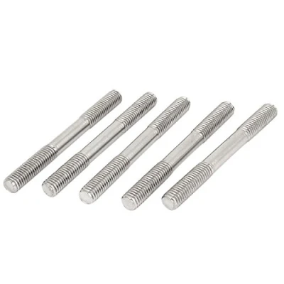 Image of Sourcingmap M8 x 80mm A2 Stainless Steel Double End Threaded Stud Screw Bolt 5 Pcs