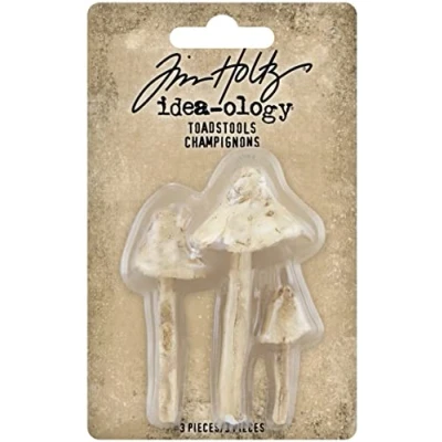 Image of Tim Holtz Idea Ology Resin Toadstools 3pcs TH94082
