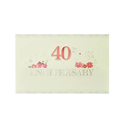 Image of Ruby Wedding Anniversary Card 40 Years 40th for Couple On Your