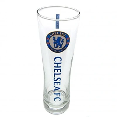 Image of Chelsea FC Official Football Gift Tall Beer Glass A Great Christmas/Birthday Idea for Men and Boys