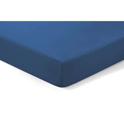 Image of Amigozone Extra Deep 16&quot;(40cm) Non Iron Percale Pollycotton Fitted Sheets (Super King, Mid Blue)