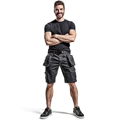 Image of Blåkläder 19921141 Craftsman Stretch Shorts, Cordura Denim, Black, Size: C54