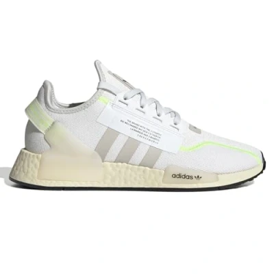 Image of adidas Men&#039;s NMD R1 V2 Casual Shoes (White/White/Lime, 9.5)