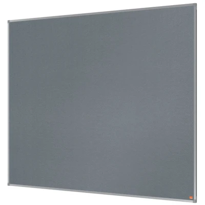 Image of Nobo Felt Noticeboard, 1500 x 1200 mm, Aluminium Trim, Corner Wall Mounting, Essence Range, Grey, 1915458