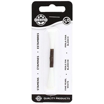Image of PME STAM20W Stamens for Sugar Flowers Fine Pearl White (Pack of 50)