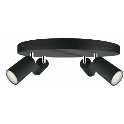 Image of Eye Ceiling Spotlight Clusters Black, 30cm, 4x GU10