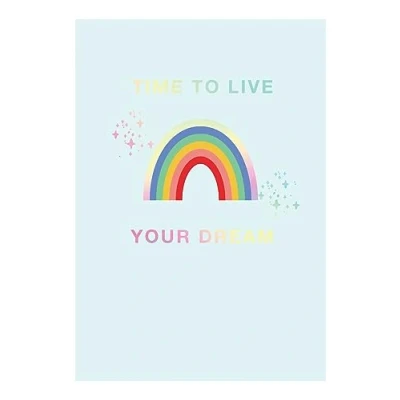 Image of Time To Live Your Dream Any Occasion Card Foiled Portobello Greeting Cards PTB039