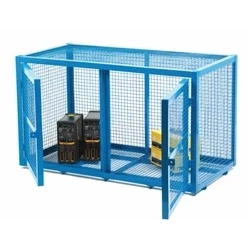 Image of Security Cage; 830 x 1400 700; Double Door; 500kg; Blue