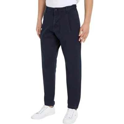 Image of Tommy Hilfiger Men&#039;s Chino Chelsea 1plt Dobby Yd GMD Mw0mw33917 Woven Pants, Blue (Desert Sky), 32W / 34L