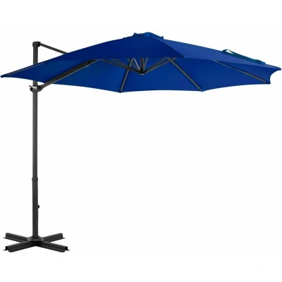 Image of vidaXL Cantilever Garden Parasol with Aluminium Pole Azure Blue 300 cm