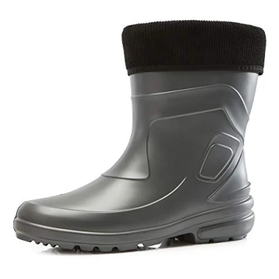 Image of Ladeheid Women&#039;s EVA Thermo Extra Light Wellington Boots Rainy Wellies Rain LA 800 2017 (Grey/Black, 3.5 UK)