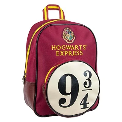 Image of Groovy Uk Backpack, Polyester, Black/Burgundy/White/Yellow, M