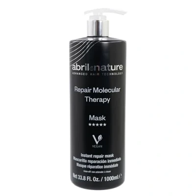 Image of abril et nature Professional Mask Molecular Therapy For Damaged, Overprocessed, or Aging Hair Restructures, Repairs, and Fills the Fiber Nourishing Hydrating Vegan 1000 ml