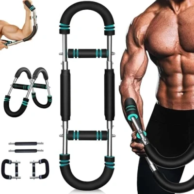 Image of Saker Twister Arm Trainer, Power Twist Adjustable Forearm Strengthener, Exercise Equipment, Chest Workout Portable Spring Resistance for Home Equipment (20 60lb)