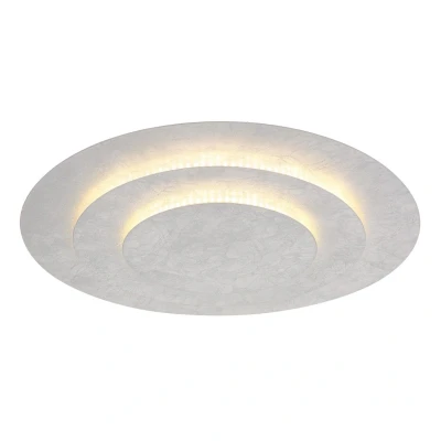 Image of Heda 49cm Integrated LED Semi Flush Ceiling Light Silver Colored 3000K