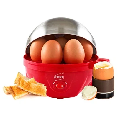 Image of Neo® 3 in 1 Durable Electric Egg Cooker, Boiler, Poacher &amp; Omelette Maker (Red)