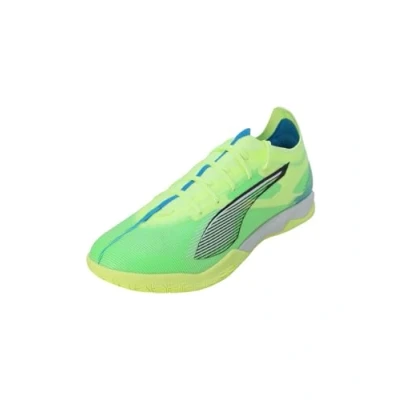 Image of Puma Ultra 5 Match IT Indoor football boots, Men&#039;s, Size: 10.5, Fizzy apple/white/bluemazing Textile/synthetics