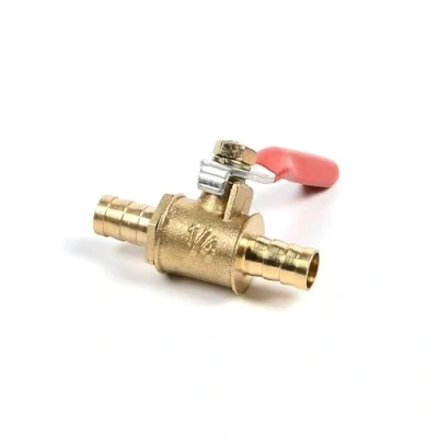 Image of SENRISE Brass Ball Valve, 8mm Barbed Hose Pipe Joiner, Faucet Connector Adapter for Water Gas Oil, Model Number HA2138B