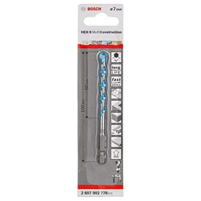 Image of Bosch 2607002778 Multi Purpose Drill Bits Hex 9 Construction 7X50X100Mm