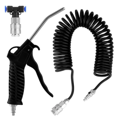 Image of Fippy Truck Air Duster Gun with 5 Metre Recoil Hose Blow Dust Heavy Duty Cleaning Kit for Lorry Car