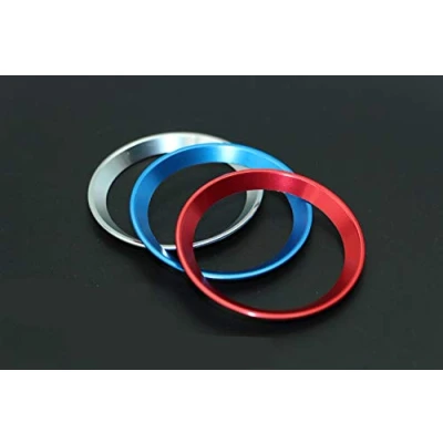 Image of Car steering wheel Ring Cover Trim Aluminium Chromium Alloy Decoration Frame for CLA GLK A Class W204 W246 W176 W117 C117(Silver)