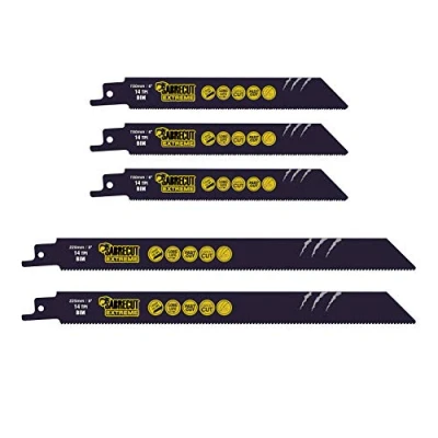 Image of 5 x SabreCut SCRSK5BF 150mm 225mm 14 TPI S922BF S1122BF Fast Wood and Metal Cutting Reciprocating Sabre Saw Blades Compatible with Bosch Dewalt Makita many others
