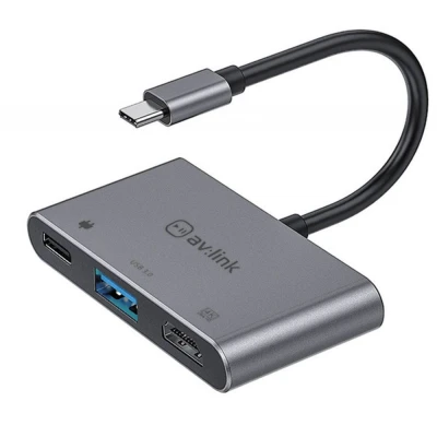 Image of USB C to HDMI 4K 3 in 1 Multiport Adapter 100W PD Charging Port PC/Samrtphones/Macbook