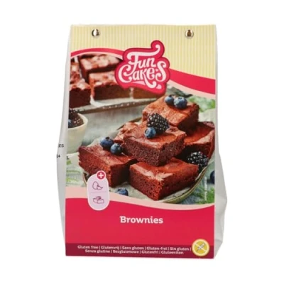 Image of FunCakes Mix for Brownies, Gluten Free: Easy to Use, Brownies and Chocolate Cakes with a Rich Flavour, Halal Certified, 500g