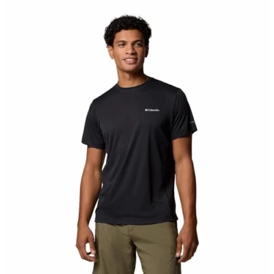 Image of Columbia Men&#039;s Zero Rules Light Short Sleeve Crew, Technical T Shirt, Black, S