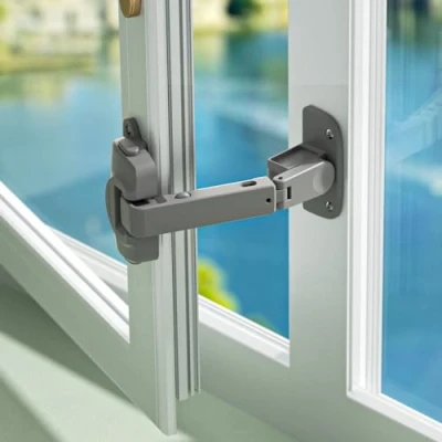 Image of SAFELON Pack of 2 Improved Adjustable Window Lock, Child Safety Window, Baby Restrictor, Safe Lock for Children and Pets (Grey)