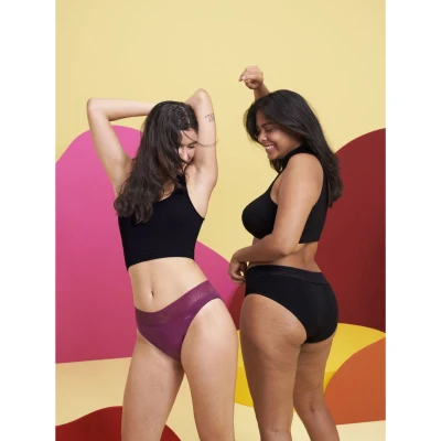 Image of Women&#039;s 2 Pack Sloggi Period Pants Tai Medium Black Extra Small