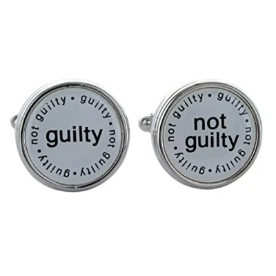 Image of Guilty Not Cufflinks In Onyx Art Cufflink Box