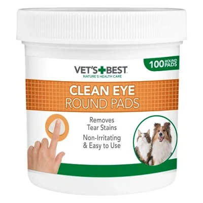 Image of Vet&#039;s Best Natural eye cleansing wipes for dogs 100 disposable